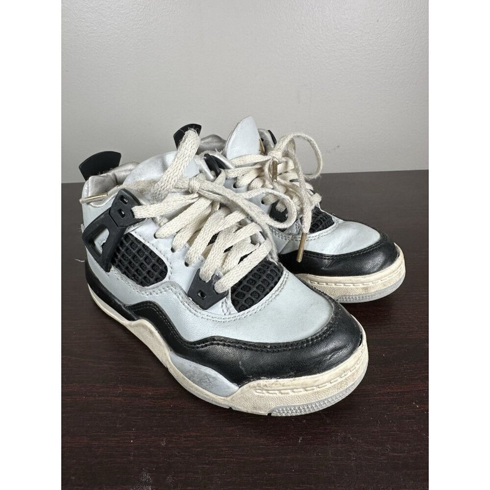 Nike Air Jordan 4 Retro Pure Platinum Metallic Gold FZ8585-070 Kid Size 11 C